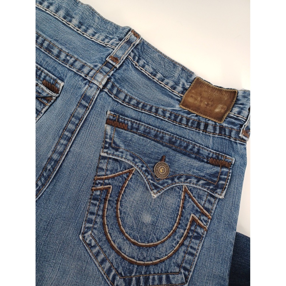 True Religion Mens Ricky Super T 36x34 Denim Jeans Y2K Made In USA